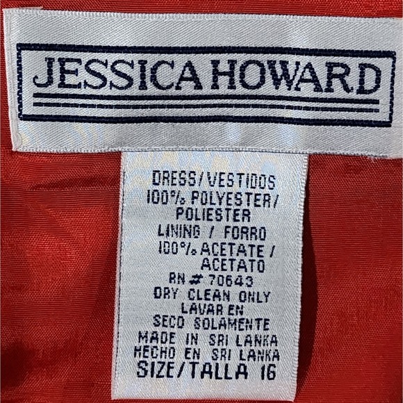 Jessica‎ Howard vintage y2k striped sunrise midi sheath dress plus size 16 - Picture 4 of 6